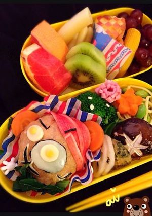 枝豆パスタがおいしいくまちゃんキャラ弁-レシピのメイン写真