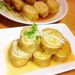 รูปของ シンプルな鶏挽肉の信田巻き♡
