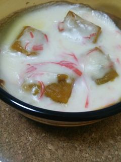 かぼちゃの煮物とカニカマのグラタン♪-レシピのメイン写真
