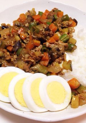 簡単、夏野菜のキーマカレー-レシピのメイン写真