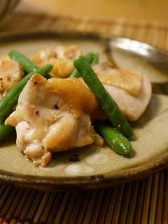 お弁当に☆鶏肉と隠元の塩にんにく炒め-レシピのメイン写真