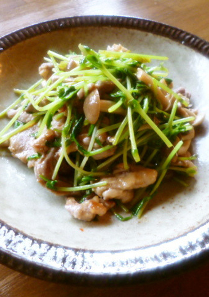 豆苗のオイスター炒め♪-レシピのメイン写真