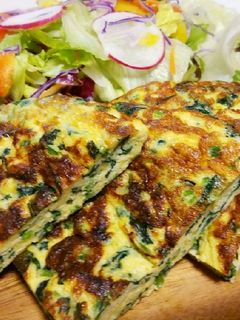 ほうれん草の粉チーズオムレツ-レシピのメイン写真