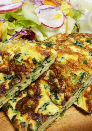 ほうれん草の粉チーズオムレツ-レシピのメイン写真