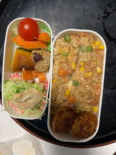 全てレンジ簡単洋風ウスター炒飯弁当-レシピのメイン写真
