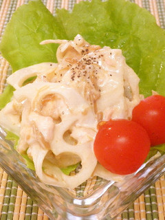 簡単!蓮根とツナのサラダ-レシピのメイン写真
