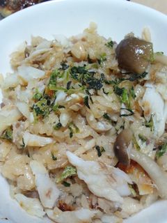 秋茸と焼き魚ほぐし身 炊き込みご飯-レシピのメイン写真