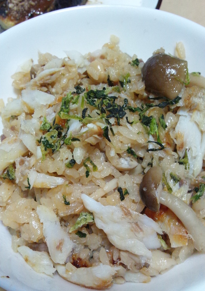 秋茸と焼き魚ほぐし身 炊き込みご飯-レシピのメイン写真
