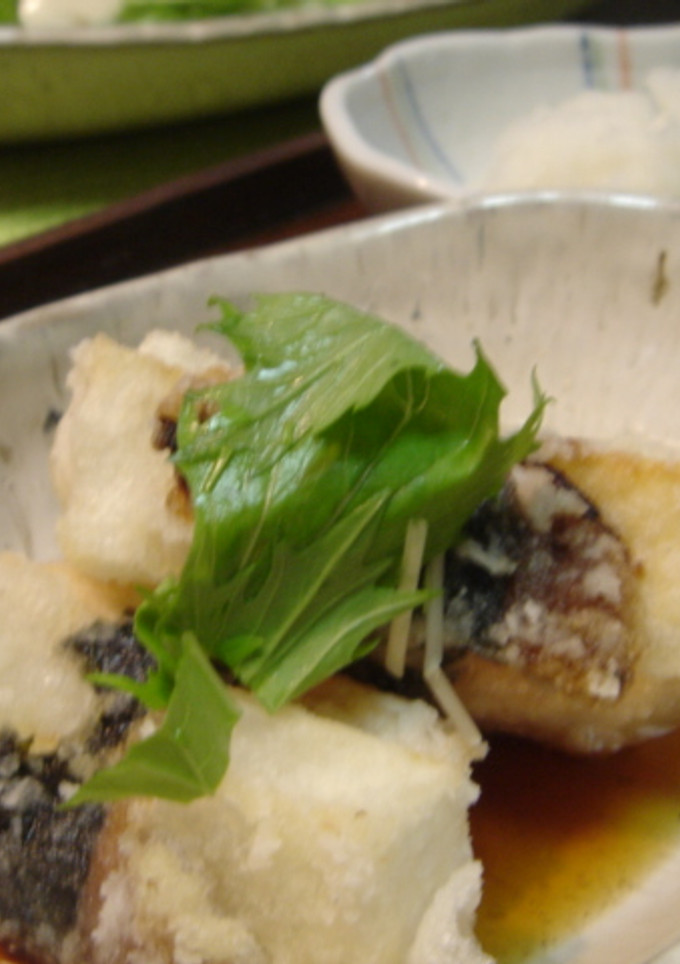 もっちきん　ささみ＆餅＆しいたけ揚げ出し-レシピのメイン写真