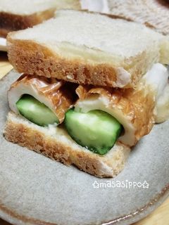 ポリポリきゅうりと竹輪のサンドイッチ-レシピのメイン写真