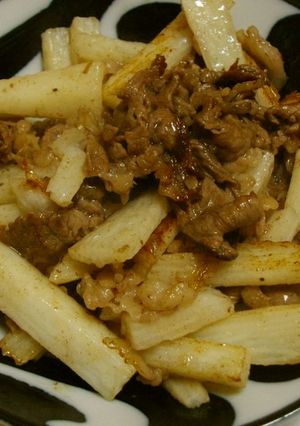 牛肉と長芋の塩コショウ炒め-レシピのメイン写真