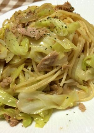 ツナとキャベツのパスタ-レシピのメイン写真