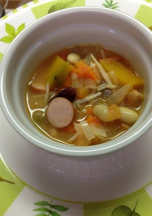 ＊かぼちゃとお豆のミネストローネ＊-レシピのメイン写真