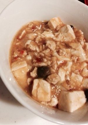 きのこと鶏肉の麻婆豆腐(幼児取り分け)-レシピのメイン写真