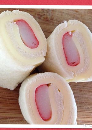 カニカマ＆チーズぐるぐるサンド-レシピのメイン写真