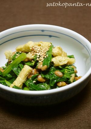 納豆小松菜油揚げのサッパリ和え-レシピのメイン写真