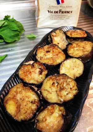 茄子の鶏ミンチ挟み焼き-レシピのメイン写真