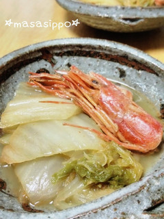海老の頭で☆とろとろ白菜の海老味噌蒸し-レシピのメイン写真