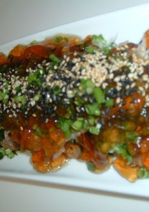 マグロの和風ソテー三杯酢ゼリーがけ-レシピのメイン写真