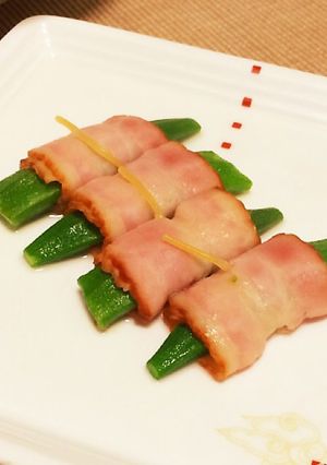 レンジで簡単☆オクラのベーコン巻き-レシピのメイン写真