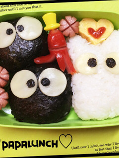 キャラ弁★まっくろくろすけ、白トトロ-レシピのメイン写真