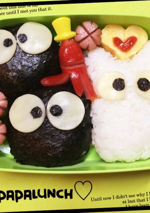 キャラ弁★まっくろくろすけ､白トトロ-レシピのメイン写真