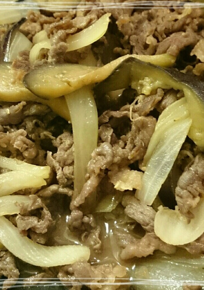 焼き肉のタレで牛肉とナスの炒めもの。-レシピのメイン写真