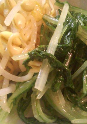 大豆もやしと水菜のナムル♪-レシピのメイン写真