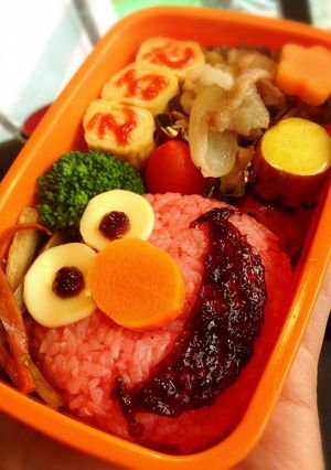 ギャルママのキャラ弁☆エルモ-レシピのメイン写真