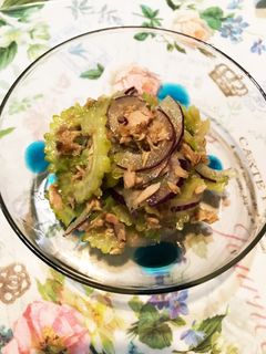 レンジで簡単!ゴーヤとツナの和風サラダ-レシピのメイン写真