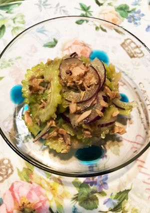 レンジで簡単！ゴーヤとツナの和風サラダ-レシピのメイン写真