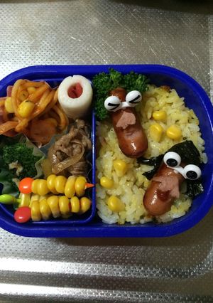 ウィンナーでキャラ弁-レシピのメイン写真