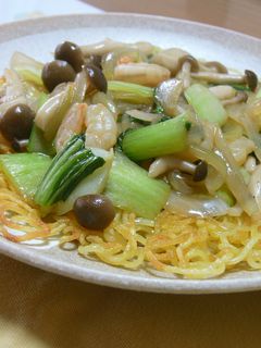 海老とチンゲン菜のあんかけ焼きそば-レシピのメイン写真