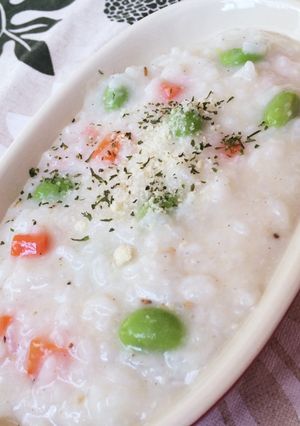 栄養満点！枝豆のミルクチーズリゾット-レシピのメイン写真