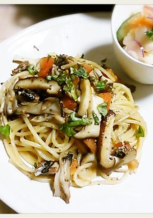 塩トマト　de　秋のパスタ-レシピのメイン写真