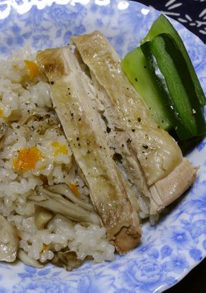 塩レモンで☆鶏と舞茸の炊き込みご飯♪-レシピのメイン写真