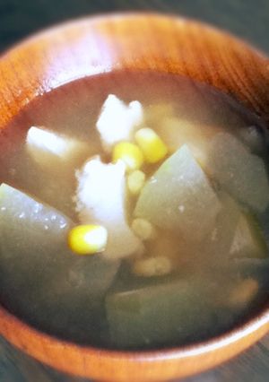 冬瓜 鶏肉 コーンのスープ-レシピのメイン写真
