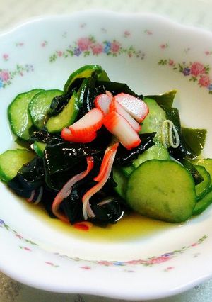 すし酢+酢醤油♥きゅうりとワカメの酢の物-レシピのメイン写真