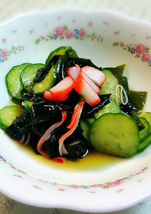 すし酢+酢醤油♥きゅうりとワカメの酢の物-レシピのメイン写真