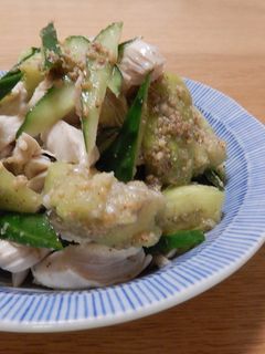 ささみと茄子の胡麻和え-レシピのメイン写真