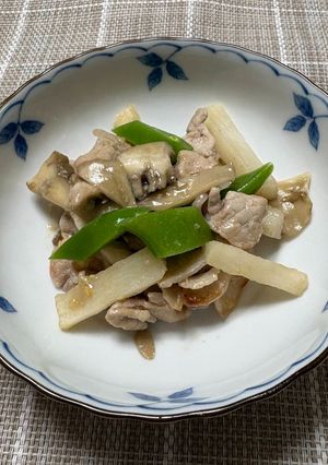長芋と豚肉の味噌炒め-レシピのメイン写真
