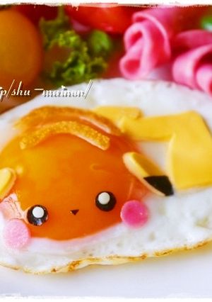 目玉焼きアートdeピカチュウ☆キャラ弁-レシピのメイン写真