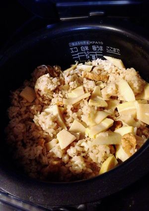 簡単♡筍と油揚げの炊き込みご飯♡-レシピのメイン写真