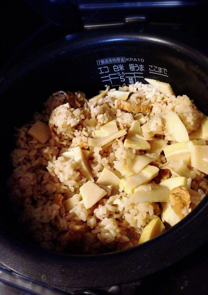 簡単♡筍と油揚げの炊き込みご飯♡-レシピのメイン写真