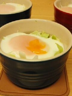 とろーり卵とキャベツのココット-レシピのメイン写真