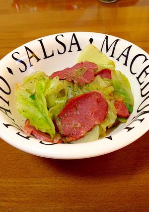 スモークタンとレタスの炒め物-レシピのメイン写真