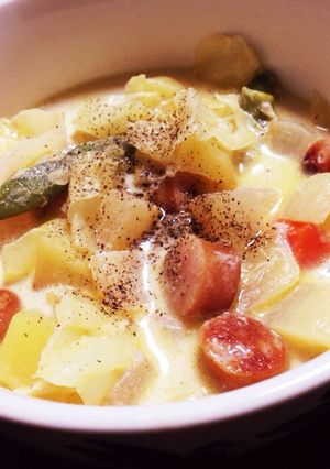 簡単おいしい♪具沢山ミルクコンソメスープ-レシピのメイン写真