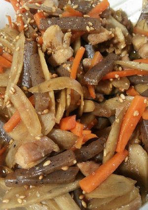 簡単♪子供向け 鶏肉入りきんぴらごぼう-レシピのメイン写真