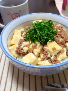 豆腐と鶏挽き肉のあんかけ丼-レシピのメイン写真