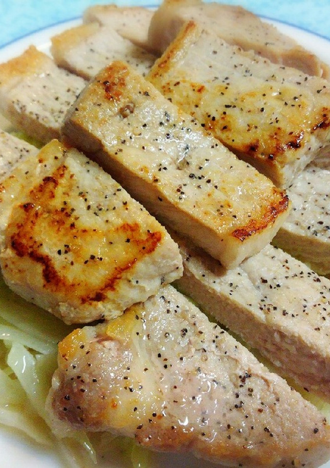 とんかつ用豚ロース厚切りのポークソテー-レシピのメイン写真